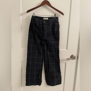 Madewell Wide-Leg Cropped Windowpane Jeans
